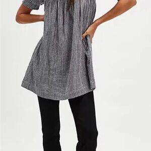 Free People Black and White Gingham Tunic dress M